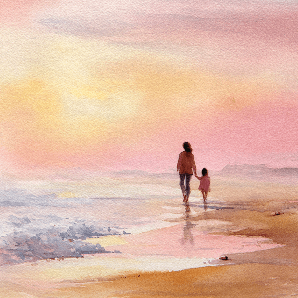 Soft dreamy watercolour painting perfect for personalised gifts and custom wall art